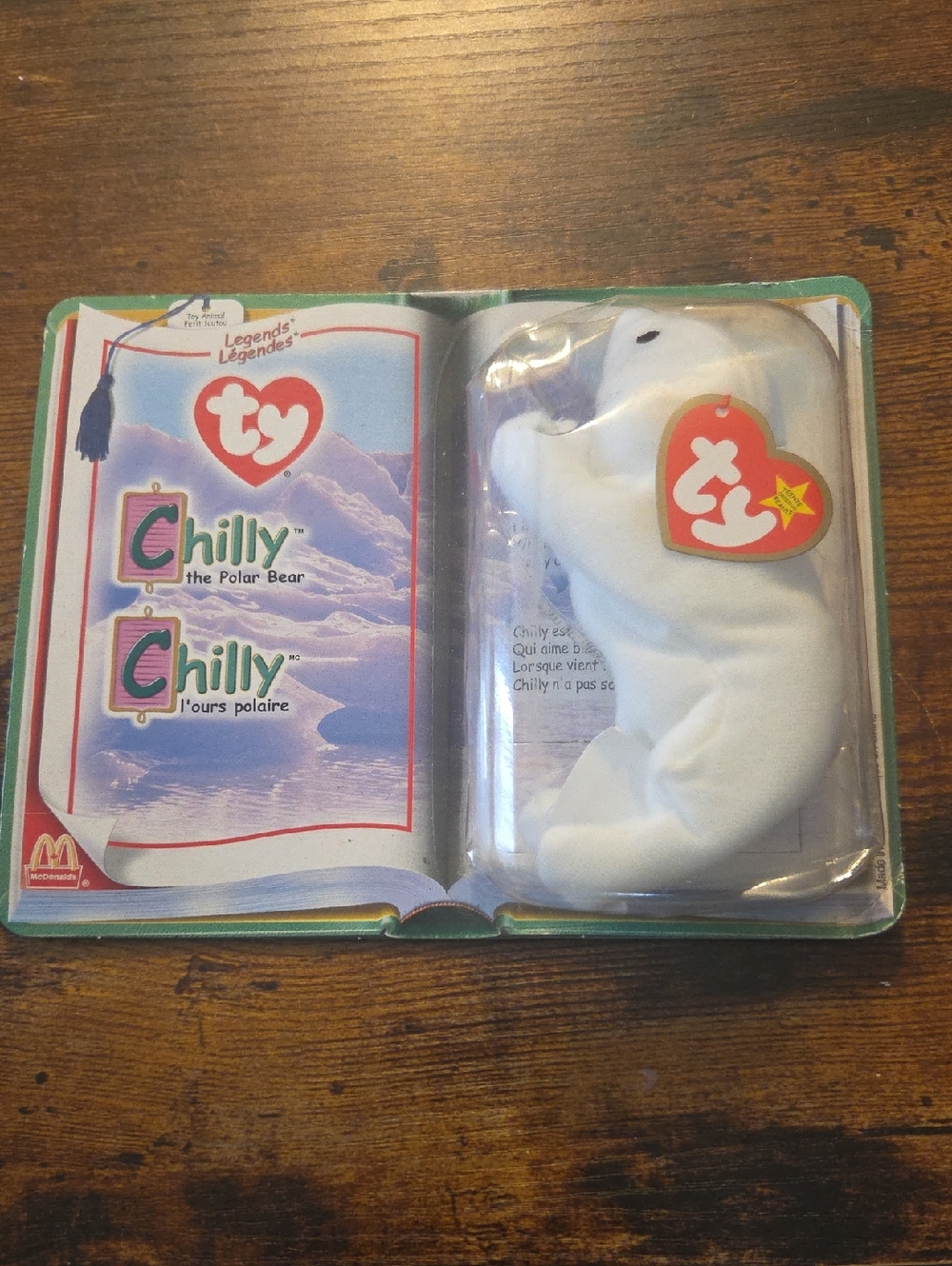 Ty Teenie Beanie Baby "Chilly the Polar Bear", a vintage collectible plush toy